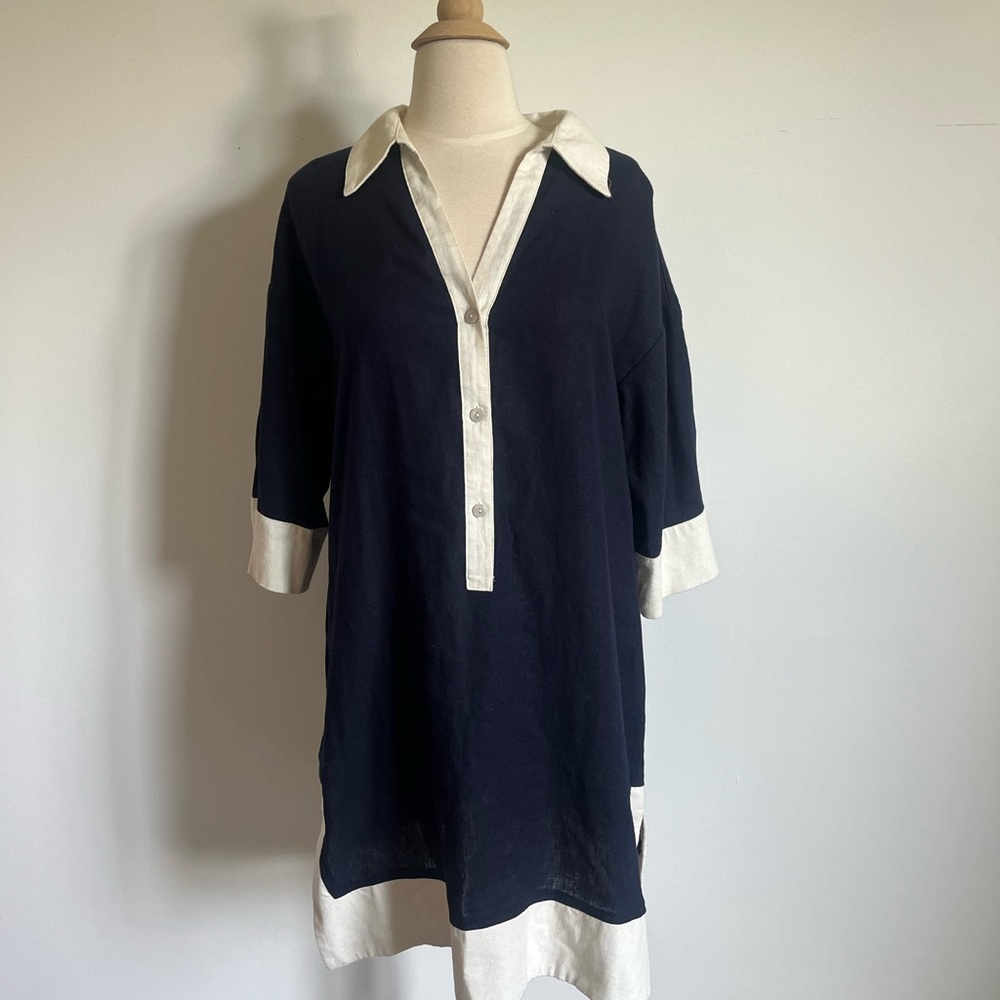 Cynthia Rowley Navy and White dress size Medium NWOT